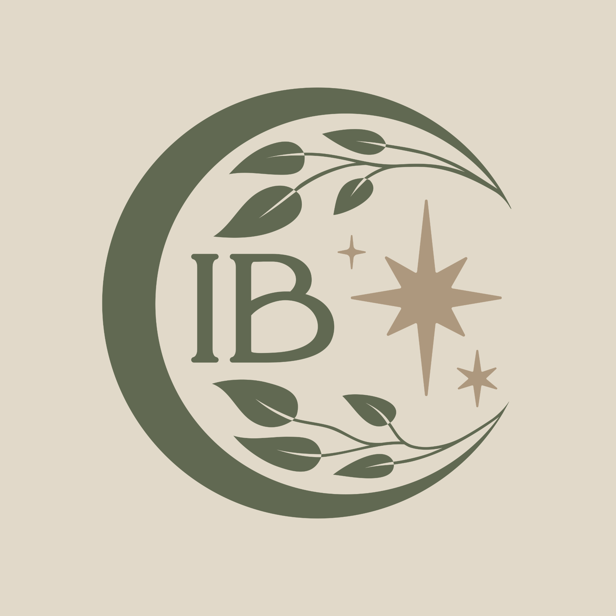Indie Blake cream initials monogram